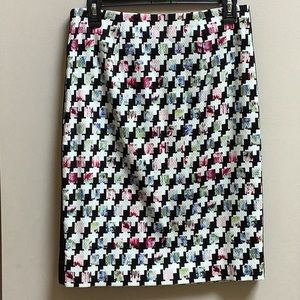 WHBM Pencil Skirt with Geometric Design
